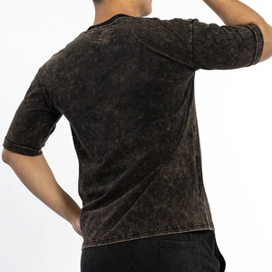 T-shirt Oversize Délavé à l'Acide pour l'Été, 100% Coton Lavé, Manches Courtes, Style Streetwear, Coupe Ample - Product Image 6