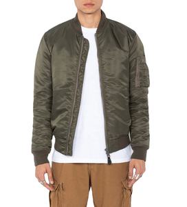 Venta caliente al por mayor sobre el tamaño de la cremallera estilo chaqueta de bombardero para los hombres Pakistán hizo excelente calidad Stand Collar chaquetas de Bombardero - Product Image 3