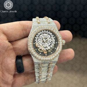 Charm_Jewells Luxury Stainless Steel <b>Mechanical</b> <b>Watch</b> 40mm Round Case Sapphire Crystal Hollow Design Men Fashion - Product Image 3