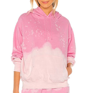 Hoodie d'hiver imprimé streetwear délavé respirant pour femme, coupe oversize à épaules tombantes, avec logo personnalisé - Product Image 2