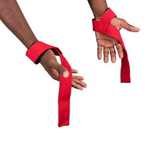 สายรัดข้อมือยกน้ำหนักแบบปรับได้ ทนทาน ระบายอากาศดี พร้อมแผ่นรองรับกันลื่น สำหรับออกกำลังกาย ยกน้ำหนัก ดีดลิฟท์ เพาเวอร์ลิฟท์ติ้ง เสริมสร้างความแข็งแรง - Product Image 5