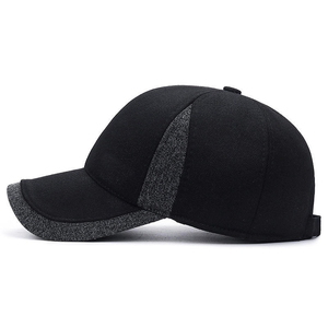 <b>Men</b> Autumn <b>Winter</b> Warm <b>Caps</b> Older Cotton Warm <b>Winter</b> Wool Baseball <b>Cap</b> - Product Image 2