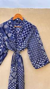 Jungle safari Women Cotton <b>Kimono</b> Robes <b>Jacket</b> Morning Tea Cotton Coat Bridesmaid bridal Robe Cotton Summer robe bathrobe Gift - Product Image 3