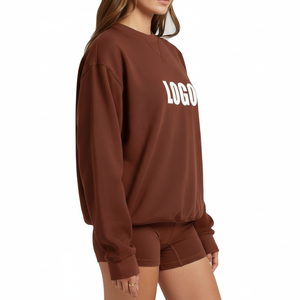 เสื้อสเวตเชิ้ตคอกลมโอเวอร์ไซส์สำหรับผู้หญิง ทรงหลวม สไตล์สตรีทแวร์ เสื้อพูลโอเวอร์ลำลอง - Product Image 3