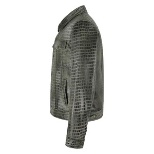 Custom Genuine Python Pattern <b>Leather</b> <b>Jacket</b> Men Luxury Motorcycle Outerwear OEM ODM Factory Sample Service Available - Product Image 1