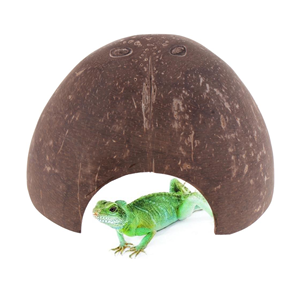 ที่หลบซ่อนสำหรับสัตว์เลื้อยคลานจากกะลามะพร้าว ราคาดีที่สุด, ถ้ำสำหรับกิ้งก่า แมงมุม ปลาในตู้ปลา, บ้านสัตว์เลี้ยงขนาดเล็กที่เป็นมิตรกับสิ่งแวดล้อม จากโรงงานเวียดนาม - Product Image 1