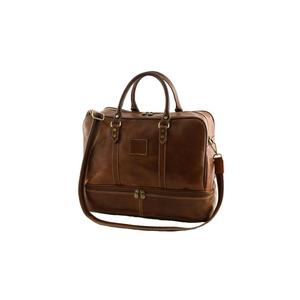 Sac de voyage en cuir véritable rétro, style vintage, sac de week-end, sac de voyage pour homme et femme, grande capacité, fermeture éclair, bagage à main LDB-0234 - Product Image 2