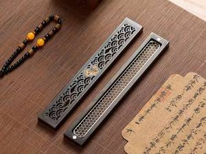 Boîte diffuseur d'encens en bois, brûleur d'arômes artisanal en bois, design fumé - Product Image 4