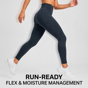 High Waist <b>Seamless</b> <b>Leggings</b> Full Length Solid Color Sporty Stretch Knitted Women's <b>Leggings</b> With 12% Spandex - Product Image 6
