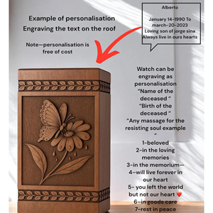 Wooden Cremation Urn with Sliding Lid Design Wholesale Eco Wooden Urns for Export urn by AYAANS - Product Image 5