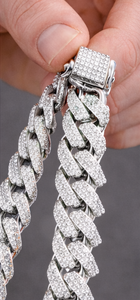 Pulsera de Cadena Cubana Premium con Diamantes Iced Out, Oro 10KT 14KT, Plata 925, VS1 VS2, Color H-I, Lujo Hip Hop Bling - Product Image 3