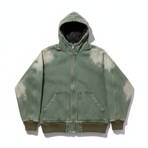 Nueva Llegada, Mejor Precio, Sudadera con Capucha Corta, Holgada, con Cierre, de Felpa, Lavada al Ácido, Ecológica, para Hombre y Mujer - Product Image 1