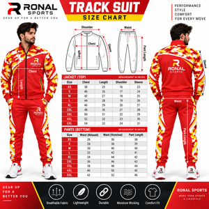 ชุดวอร์มลายพรางสีแดงสำหรับผู้ชาย RONAL SPORTS แขนยาว พิมพ์ลายแบบ Sublimation ชุดออกกำลังกายสไตล์สปอร์ต ทรงปกติสำหรับฤดูใบไม้ร่วง - Product Image 6