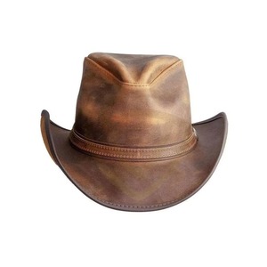Chapeau de cowboy unisexe en polyester, motif camouflage marron, accent plume, extérieur, quatre saisons, adulte, réglable 56-58CM - Product Image 3