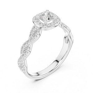 14K Yellow Gold <b>Round</b> Lab-Grown Diamond Office Wear Ring for Women | New Grown Diamond - Product Image 4
