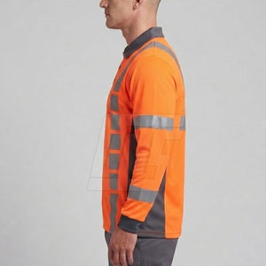 Chemises polo professionnelles à manches longues, uniformes de travail, hauts à col, vêtements de travail pour les équipes d'entreprise, les services et l'usage en extérieur - Product Image 5