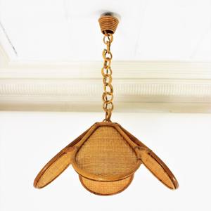 Plafonnier pour chambre d'enfant forme de fleur abat-jour de nuit en rotin pour chambre d'enfant lampe florale en gros - Product Image 3