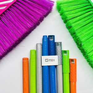 Colored CollectionWooden <b>Broom</b> <b>Handle</b> Durable Natural Wood, Eco-Friendly with PVC Head Dustpan Broomsticks - Product Image 3