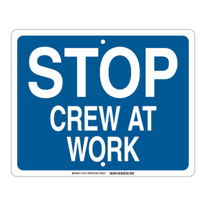 Panneau de signalisation de sécurité réfléchissant Brady Stop Crew at Work, rouge/blanc, utilisation intérieure/extérieure - Product Image 2