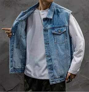 Nuevo chaleco vaquero de color sólido de secado rápido de alta calidad para hombre, sin mangas, estilo casual, para uso diario. - Product Image 2