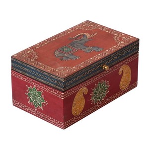 Caja de Joyería Artesanal Tallada a Mano en Madera de Mango con Acabado en Nogal, Venta al Por Mayor - Product Image 2