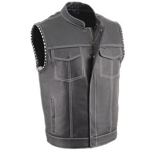 Chaleco de Cuero Personalizado para Hombre 2026, Estilo Casual Otoñal con Botones, de Alta Calidad, Transpirable, Resistente al Viento e Impermeable - Product Image 4
