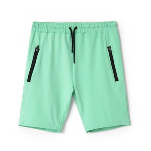 Pantalones Cortos Unisex Verde Menta, Spandex Poliéster de Secado Rápido, Bolsillos con Cordón, Cintura Elástica, Ropa Deportiva Informal para Correr, Gimnasio, Atletismo - Product Image 1