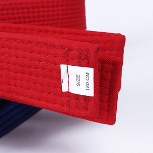 Ceinture d'entraînement d'arts martiaux personnalisée, ceinture professionnelle de karaté, de judo et de taekwondo, tissée épaisse en polyester 160g, unisexe, avec étiquette privée - Product Image 6