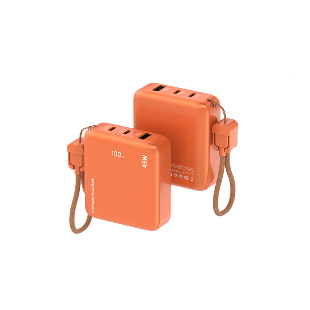 45W Fast Charging 10000mAh High Capacity  Power Bank CCC Laminated Type Semi Solid State Battery Portable Type-C Hangable