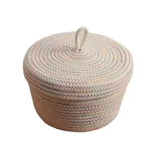 Cesta de yute 100% natural de alta calidad con tapa a juego, producto ecológico natural para el hogar y el jardín - Product Image 5