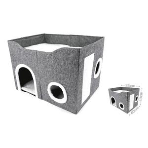 Casa Plegable para Gatos de Invierno, Refugio Interior Cálido y Suave con Diseño Sencillo, Cueva de Felpa para Mascotas - Product Image 4