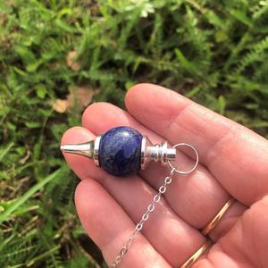 Haute qualité Lapis Lazuli cristal chaîne à facettes radiesthésie pendule pour la guérison énergie positive pierre précieuse Figurine pierre Souvenir - Product Image 4