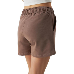 Shorts de sport pour femmes avec cordon de serrage et poches, streetwear, 100% coton, coupe classique, taille haute, bermudas, séchage rapide - Product Image 3