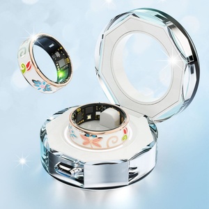 Anillo Inteligente de Acero Inoxidable con Patrón Esmaltado, Monitor de Frecuencia Cardíaca, SpO2, Sueño, Ciclo Menstrual, Reloj Despertador, Control por Gestos - Product Image 6