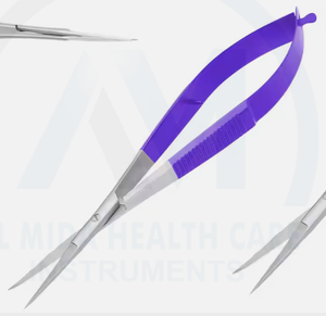 Ciseaux chirurgicaux ophtalmiques de précision en acier inoxydable, instrument de micro-coupe pour la chirurgie oculaire, usage médical, certifié CE Classe I - Product Image 2