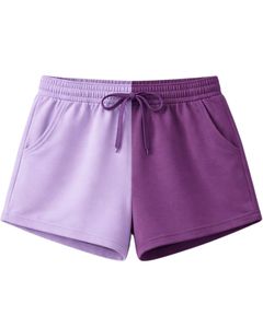 <b>Light</b> Purple Dark Purple Women <b>Lounge</b> Shorts Elastic Waist Drawstring Soft Cotton Polyester Casual Sleepwear Summer Comfy Shorts - Product Image 1