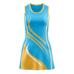 Nuevos uniformes de netball sublimados para mujer, de alta calidad, personalizados para equipos, con cuello en V, conjuntos de netball para niñas, los más vendidos. - Product Image 5