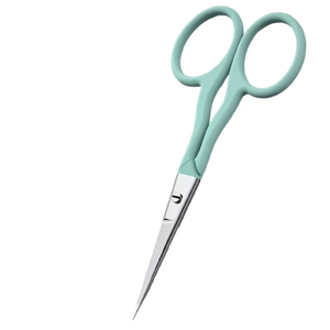 กรรไกรตัดแต่งคิ้วคุณภาพสูง งานปักลายสวยงาม อเนกประสงค์ สแตนเลสขนาดเล็ก คมโค้ง สำหรับคนถนัดขวา - Product Image 1