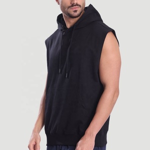 Chaleco Deportivo sin Mangas para Hombre, de Algodón French Terry, Color Negro, para Gimnasio y Entrenamiento, Fabricante de Ropa - Product Image 6