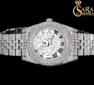 Relojes mecánicos de alta calidad de primera calidad, joyería fina, blancos y morados diamantes naturales, helados, disponibles a precios asequibles - Product Image 3