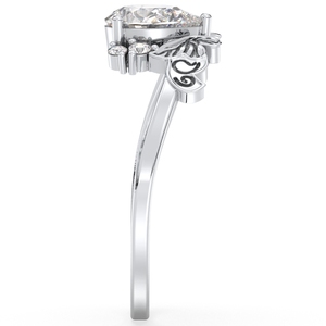 Anillos de compromiso REYES de lujo en plata de ley 925 con baño de oro blanco de 14K y moissanita, joyería fina de alta calidad para mujer. - Product Image 5