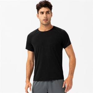 BlanqWear T-shirt formel à manches courtes et col rond pour homme, coupe classique, en molleton de soie/coton premium 280g, antibactérien, séchage rapide - Product Image 2