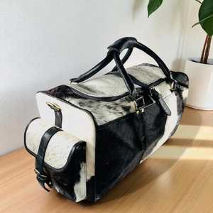 กระเป๋าเดินทางหนังวัวแท้ลายขนสัตว์ ดีไซน์เนอร์ รุ่น LHTB-0086 สำหรับเดินทางท่องเที่ยวหรือใช้เป็นกระเป๋าถือขึ้นเครื่อง  รับผลิตจำนวนมากแบบ OEM - Product Image 6