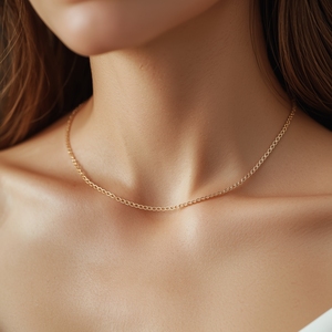 Collar de Cadena con Eslabones Geométricos de Oro Real de 18K, Joyería Fina de Lujo para Mujer, Cadena de Oro Sólido, Proveedor de Joyería Personalizada Premium - Product Image 4