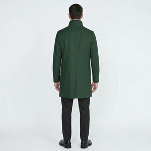Veste d'hiver longue matelassée pour homme, manteau chaud rembourré avec col montant, poches latérales et fermeture avant - Product Image 2