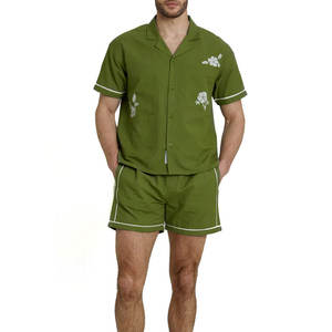 Nouvel Arrivage – Ensemble Deux Pièces Décontracté pour Hommes, Personnalisable avec Logo, en Polyester/Coton Respirant, Idéal pour l'Été – Vente en Gros à Prix Abordable - Product Image 1