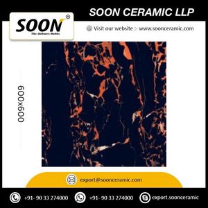 Carreaux muraux en porcelaine Soon Labyrinth Copper 600x600mm, imitation pierre, texture brillante, antibactériens, résistants aux acides - Product Image 4