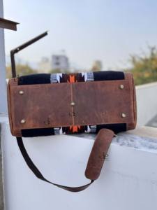 กระเป๋าเดินทางหนังแท้ลายแอซเท็กสไตล์วินเทจรุ่นใหม่ล่าสุดปี 2026  กระเป๋าเดินทางขนาดใหญ่ลายตะวันตกอเนกประสงค์ - Product Image 4