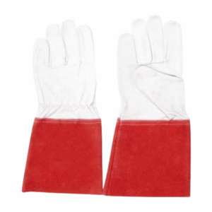 Gants de soudage TIG robustes en cuir de chèvre et croûte de cuir de vache, protection industrielle des mains, protection individuelle lisse - Product Image 3