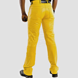 Pantalon en cuir véritable léger et décontracté pour homme, coupe droite, dernière conception, fabrication usine, vente chaude, haute qualité, vente en gros - Product Image 5